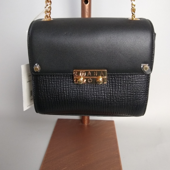 Luana Marella black leather rose gold bag - Picture 11 of 14